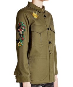 Zadig & Voltaire Embroidered Cotton Military Shirt