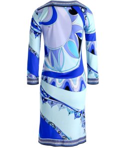 Emilio Pucci Printed V-Neck Kaftan Dress