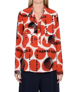 Stella McCartney Estell Thanks Girls Polka Dot Print Silk Shirt