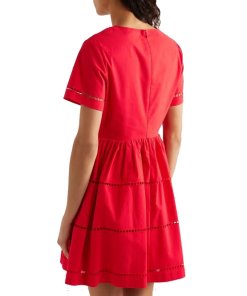RED Valentino Embroidered Cotton Mini DressRED Valentino Embroidered Cotton Mini Dress