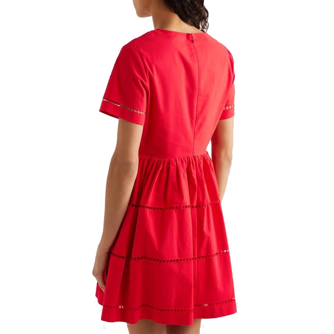 RED Valentino Embroidered Cotton Mini Dress