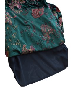 Uterque Velvet Floral Jacquard Dress
