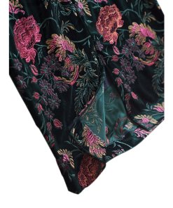 Uterque Velvet Floral Jacquard Dress