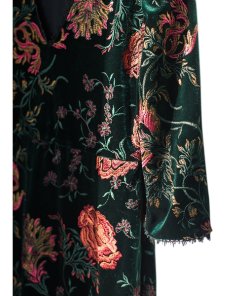 Uterque Velvet Floral Jacquard Dress