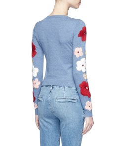 Alice + Olivia Lucca Graphic Floral Sweater