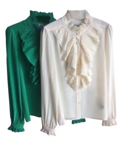 Zadig & Voltaire Tacco Ruffle Trim Silk Shirt