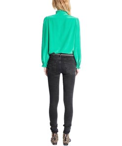 Zadig & Voltaire Tacco Ruffle Trim Silk Shirt