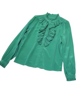 Zadig & Voltaire Tacco Ruffle Trim Silk Shirt