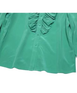 Zadig & Voltaire Tacco Ruffle Trim Silk Shirt