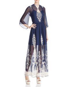 Alice + Olivia Aquinnah Bell-Sleeve Maxi Dress
