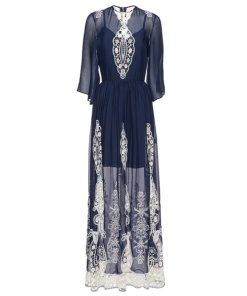 Alice + Olivia Aquinnah Bell-Sleeve Maxi Dress