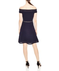 Sandro Masha Off-the-Shoulder Rib Knit Dress