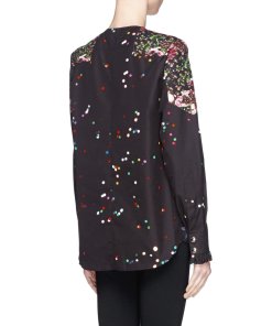 Givenchy Collage Floral & Confetti Print Cotton ShirtGivenchy Collage Floral & Confetti Print Cotton Shirt