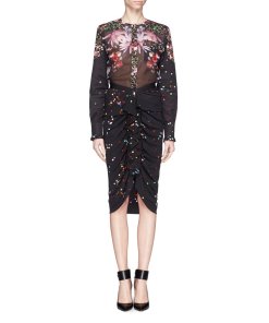 Givenchy Collage Floral & Confetti Print Cotton Shirt