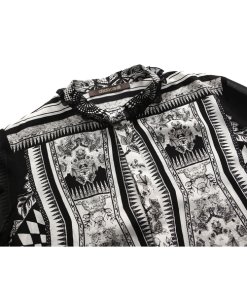 Roberto Cavalli Geometric Print Silk Blouse