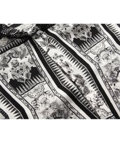 Roberto Cavalli Geometric Print Silk Blouse