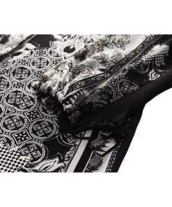 Roberto Cavalli Geometric Print Silk Blouse