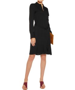 Theory Silk Belted Shirtdress
