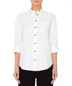 Alice + Olivia Brita Loving You Embroidered Shirt