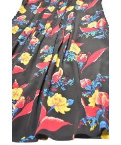 Diane von Furstenberg Floral Sleeveless Pintuck Dress