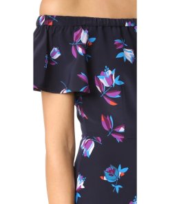 Rebecca Taylor Bell Flower Off-the-Shoulder Ruffle DressRebecca Taylor Bell Flower Off-the-Shoulder Ruffle Dress