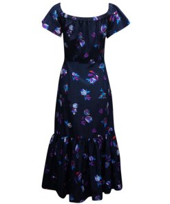 Rebecca Taylor Bell Flower Off-the-Shoulder Ruffle Dress
