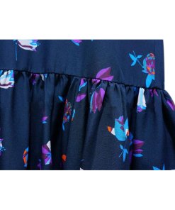 Rebecca Taylor Bell Flower Off-the-Shoulder Ruffle Dress