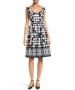 Kate Spade New York Lantern Print Scoop Neck Dress