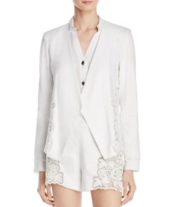Alice + Olivia Jenice Lace Inset Blazer