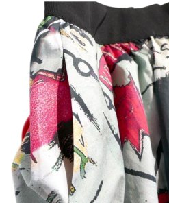 Alice + Olivia X Basquiat Earla Printed Stretch Cotton Skirt
