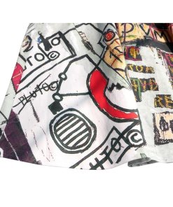 Alice + Olivia X Basquiat Earla Printed Stretch Cotton Skirt