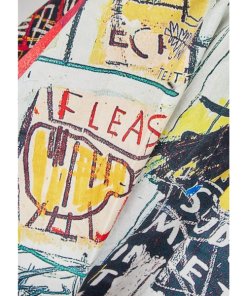 Alice + Olivia X Basquiat Earla Printed Stretch Cotton Skirt