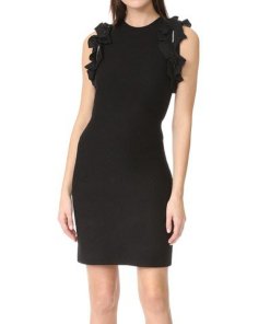 3.1 Phillip Lim Zip-Trim Ruffle Sleeve Mini Dress