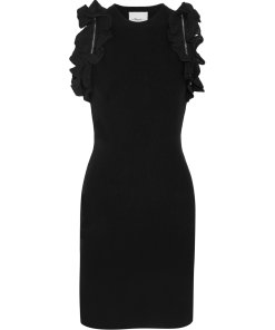 3.1 Phillip Lim Zip-Trim Ruffle Sleeve Mini Dress