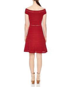 Sandro Masha Off-the-Shoulder Rib Knit Dress