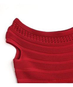 Sandro Masha Off-the-Shoulder Rib Knit Dress