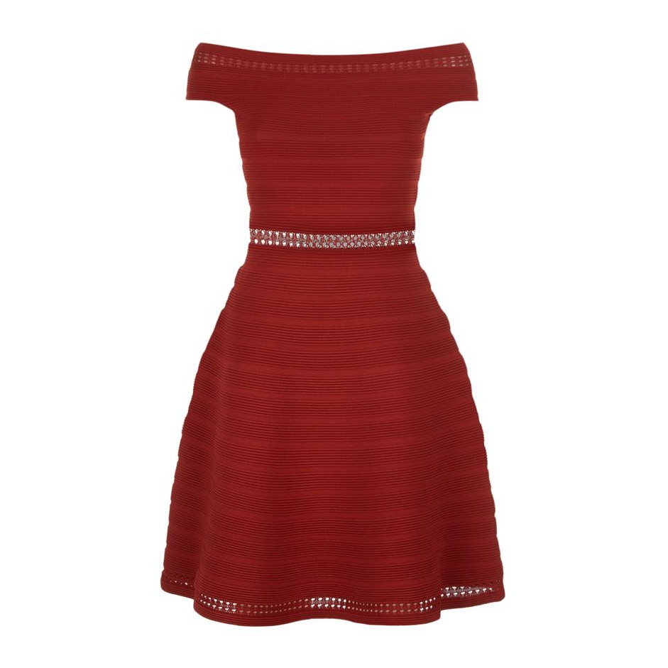 open lace back dress New Season SANDRO ribbed-knit midi dress main image 1