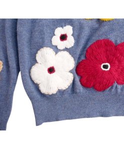 Alice + Olivia Lucca Graphic Floral Sweater