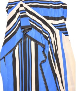 Diane von Furstenberg Borel Stripe Sleeveless Ruffle Dress