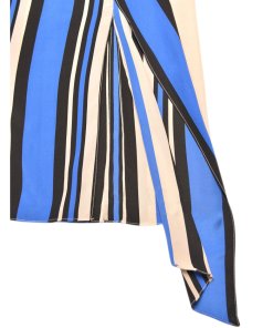 Diane von Furstenberg Borel Stripe Sleeveless Ruffle Dress