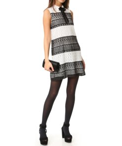 Alice + Olivia Hilly Lace Mini Dress