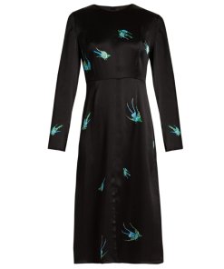 Diane von Furstenberg Bird Print Midi Dress