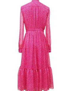Kate Spade Pin Dot Silk Chiffon Shirtdress