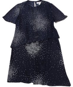 Diane von Furstenberg Cosmic Belvedere Print Two-Tier Dress