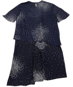 Diane von Furstenberg Cosmic Belvedere Print Two-Tier Dress