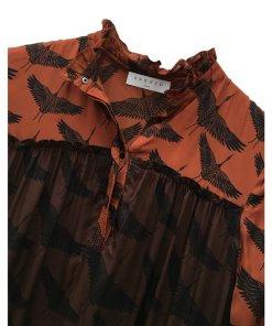 Sandro Voyage Bird Print Dress