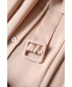 Theory Silk Belted Shirtdress
