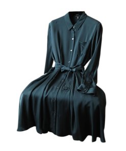 Theory Silk Belted Shirtdress