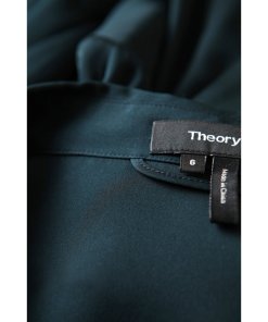 Theory Silk Belted Shirtdress