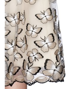 Alice + Olivia Catrina Butterfly Embroidered Tulle Skirt